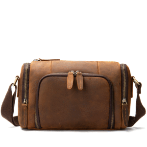 Wholesale Mens Premium Leather Crossbody Bag Large Capacity Top Layer Cowhide Shoulder Bag