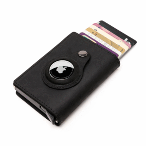 Slim RFID Blocking Airtag Tracker Wallet Flannelette Anti Theft Card Holder