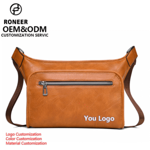 Wholesale Customizable Mens Crossbody Bag PU Leather Shoulder Bag for Business Casual Travel