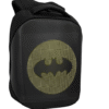 Black display backpack with top handle and shoulder straps