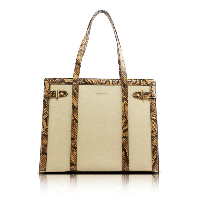 Green Alligator Print Vegan PU Tote Handbag For Women By RONEER