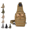 Khaki tactical sling bag and color samples