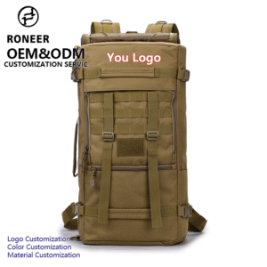 Vintage Large Capacity Hiking Backpack Multifunctional Tactical Rucksack for Outdoor Trekking Camping