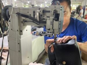 A man making a tote bag