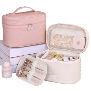 Elegant Oval Makeup Bag for Women Large Detachable Shockproof Storage Bag Thick Waterproof Multi Color Options