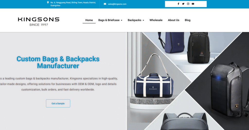 Guangzhou Kingsons Bags Technology Co., Ltd.