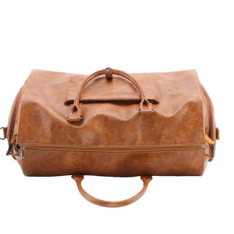 Leather travel bag
