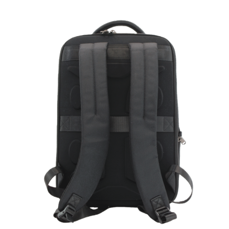 black backpack featuring adjustable straps zipper closure suitable