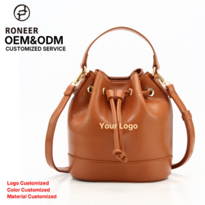 China Factory Wholesale Custom Women Handbag Drawstring Bucket Bag OEM Supplier
