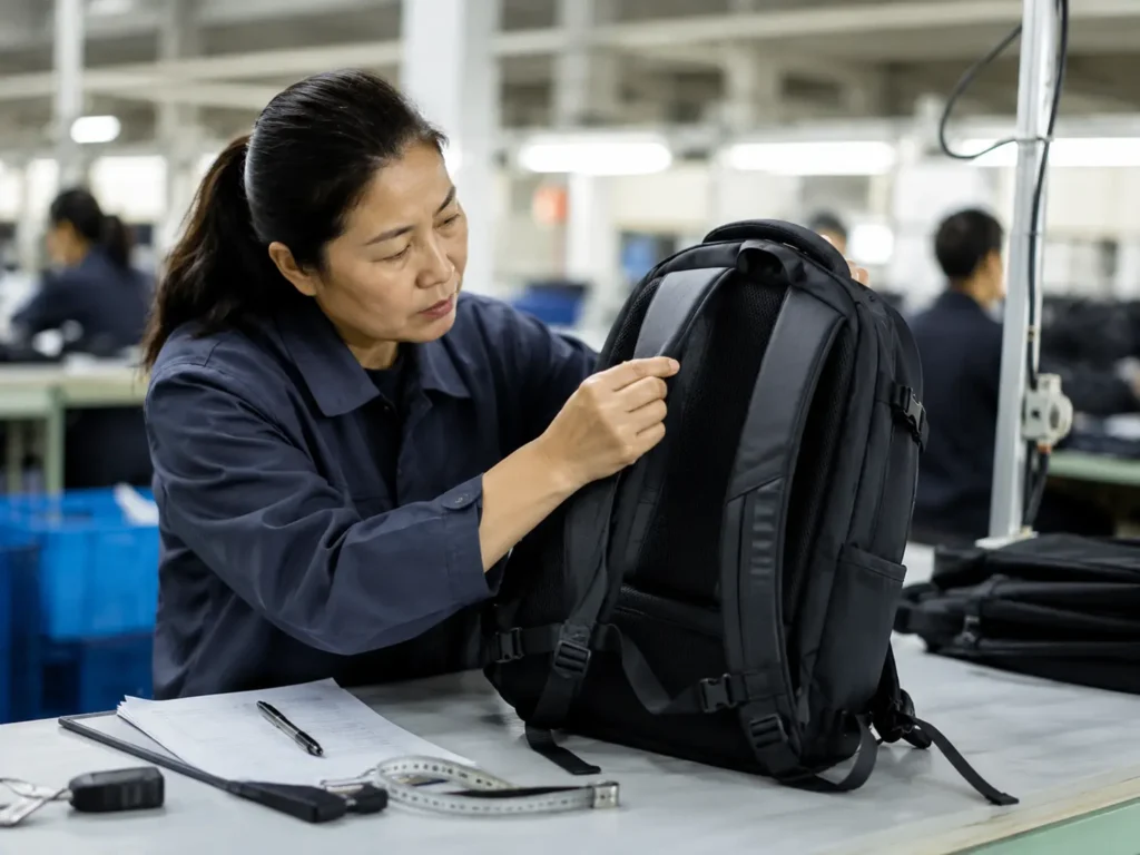 backpack sample development process in China factory