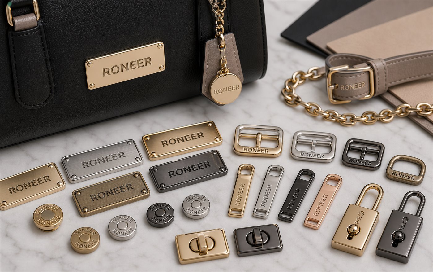 branded metal logo plates for custom handbags