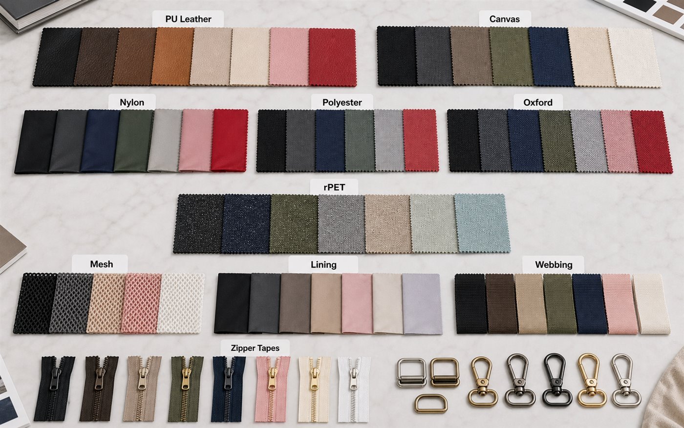 custom bag material color options