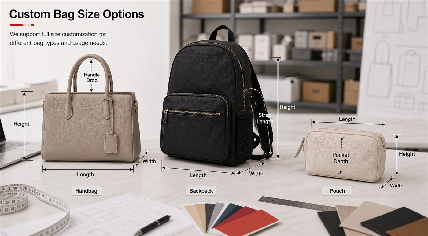 custom bag size customization options