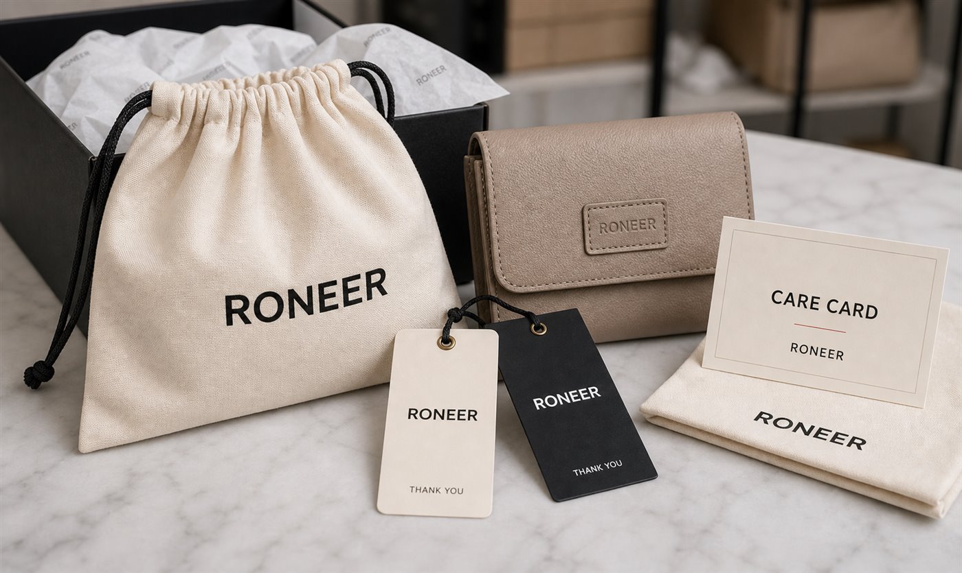 custom dust bags and hang tags for bags