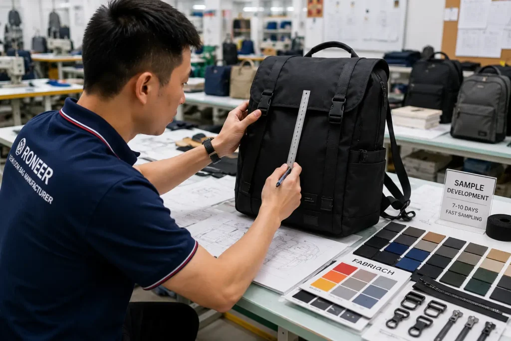 fast sampling process for custom bag manufacturing
