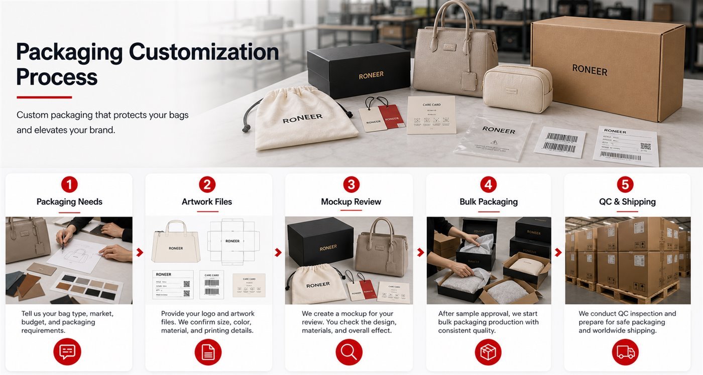 packaging customization process for OEM bags