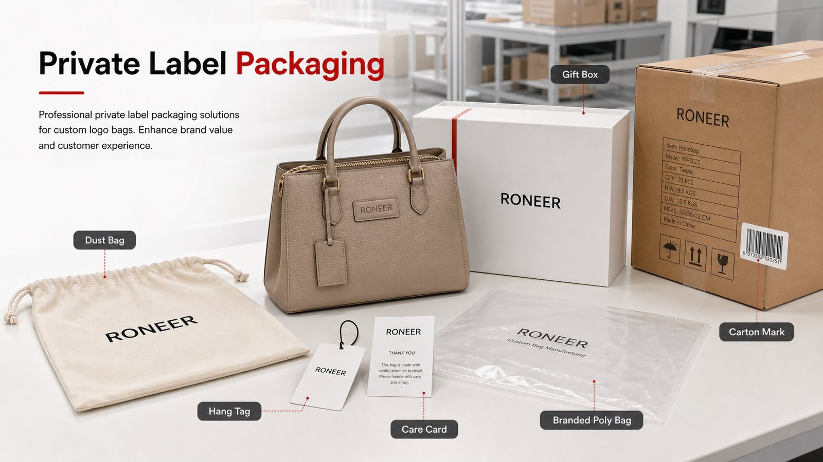 private label packaging for custom logo bags