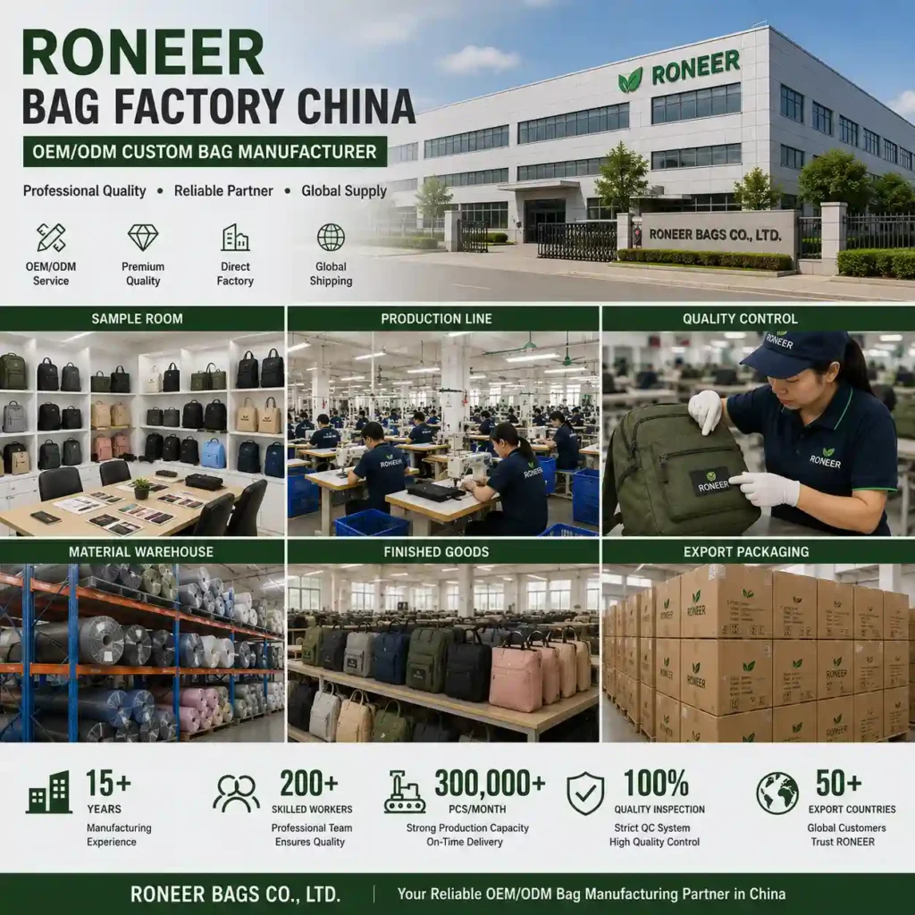 RONEER bag factory China OEM ODM manufacturer