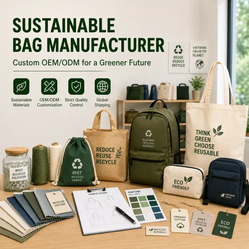 sustainable bag manufacturer factory sample development