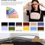 custom ivory PU leather tote handbag detail layout 3 11198