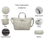 custom ivory PU leather tote handbag feature overview 11198