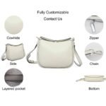 custom ivory PU leather hobo shoulder handbag feature overview 11199