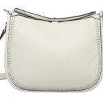 custom ivory PU leather hobo shoulder handbag front view 11199