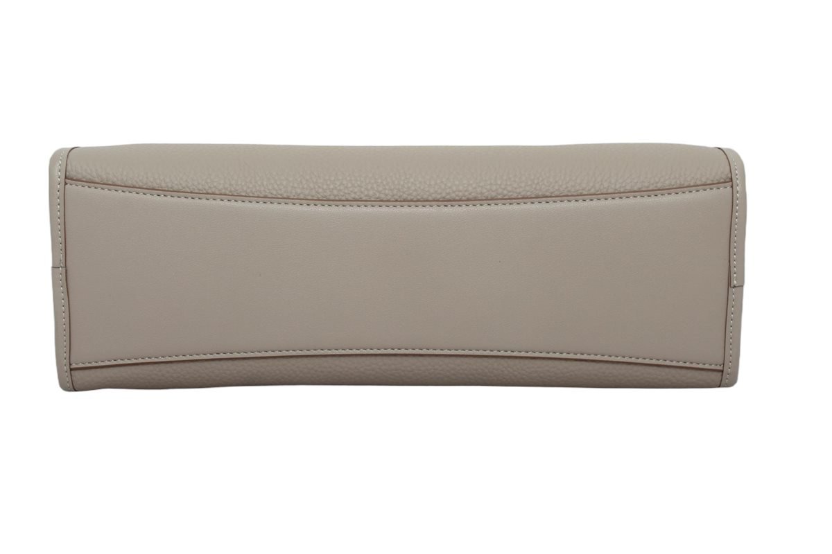 custom beige cowhide leather minimalist shoulder crossbody bag bottom view 136#