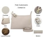 custom beige cowhide leather minimalist shoulder crossbody bag feature overview 136#