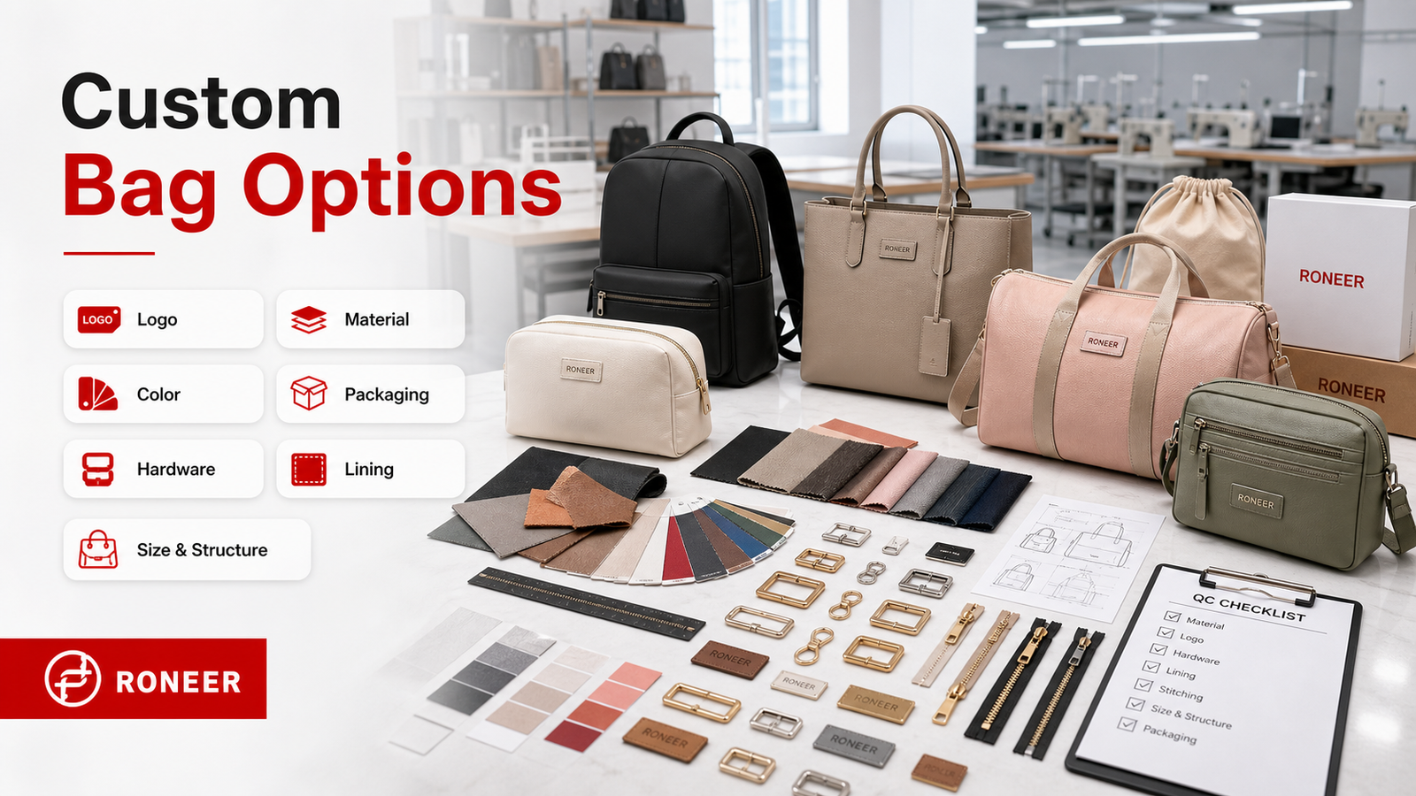 custom bag options for OEM ODM projects