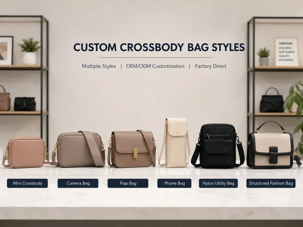 custom crossbody bag styles for private label brands
