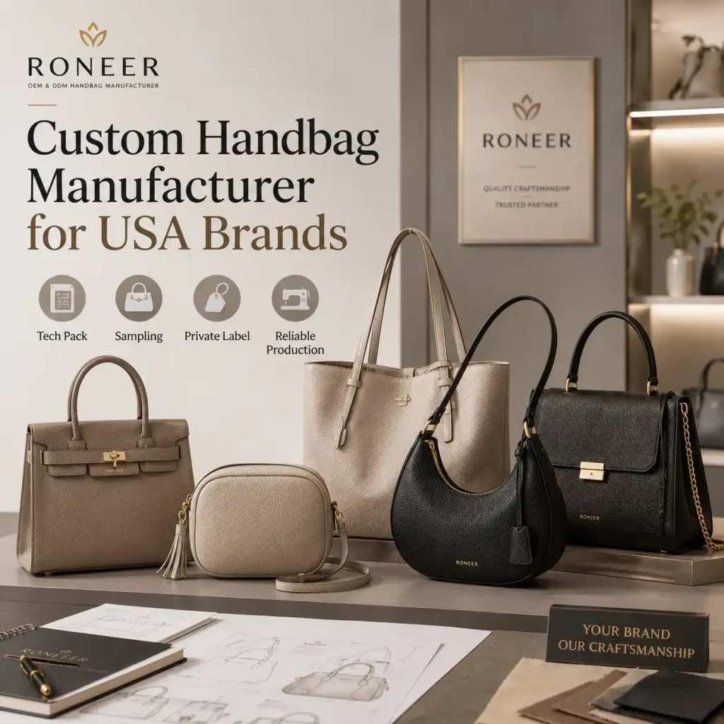 custom handbag manufacturer for USA brands