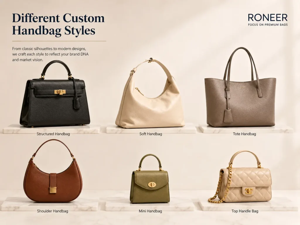 custom handbag styles for private label brands