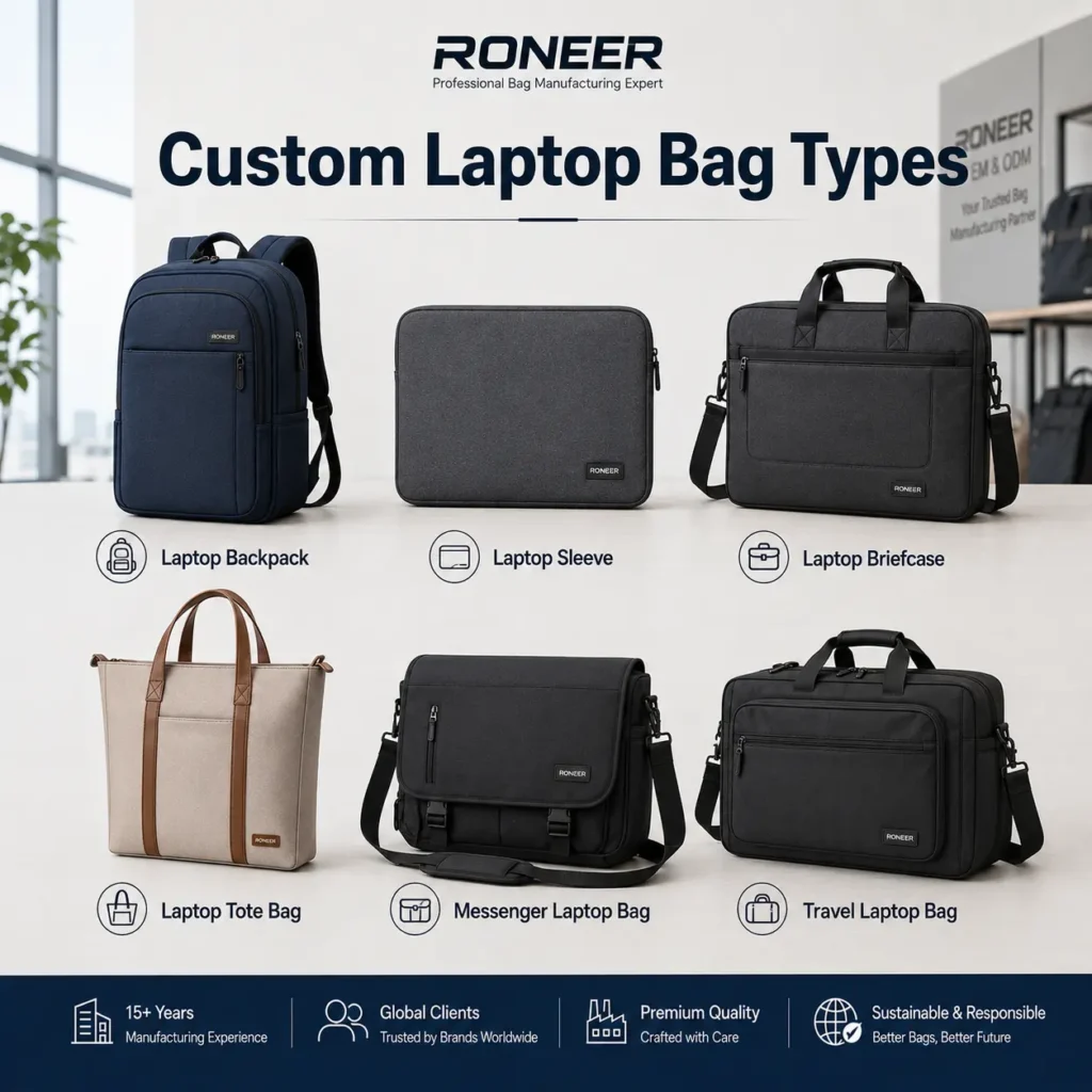 custom laptop bag types for private label brands