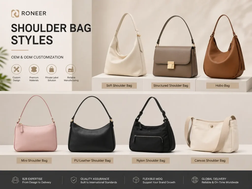 custom shoulder bag styles for private label brands