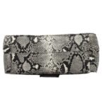 custom grey snake print PU leather chain crossbody bag bottom view GB-6389