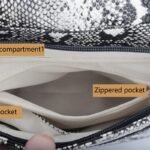 custom grey snake print PU leather chain crossbody bag detail view 1 GB-6389