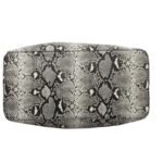 custom grey snake print PU leather hobo shoulder handbag bottom view GB-6390