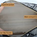 custom grey snake print PU leather barrel crossbody bag detail view 1 GB-6391