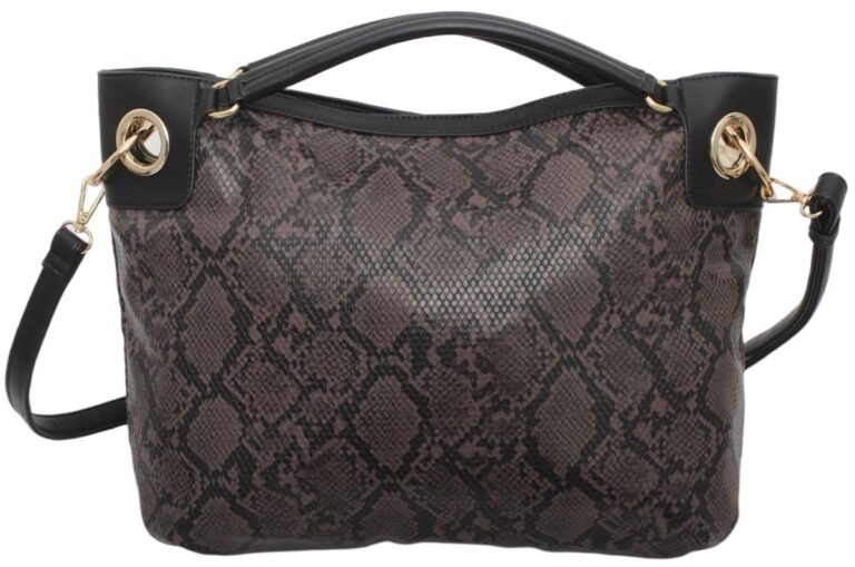 custom black monogram PU leather top handle crossbody bag feature overview GB-6392