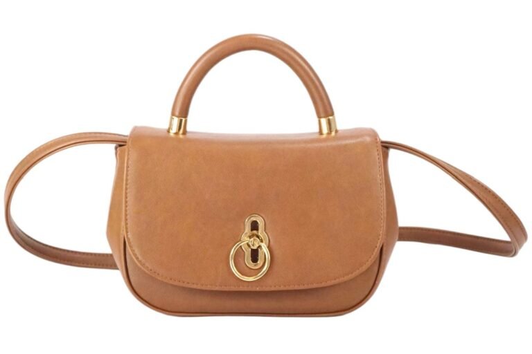 custom brown PU leather mini top handle shoulder bag feature overview GB-6395