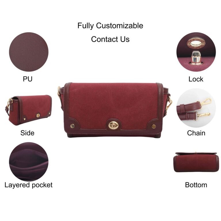 gb-6399-custom-burgundy-pu-leather-flap-crossbody-bag-feature-overview