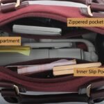 custom burgundy PU leather barrel handbag main compartment GB-6400