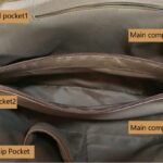 custom brown PU leather hobo shoulder handbag interior pocket GB-6402