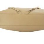 GB-6405 custom beige PU leather shoulder handbag bottom view