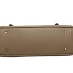 GB-6407 custom taupe PU leather shoulder handbag bottom view