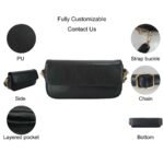 GB-6441 custom black PU leather chain crossbody bag feature overview