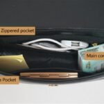 GB-6441 custom black PU leather chain crossbody bag main compartment