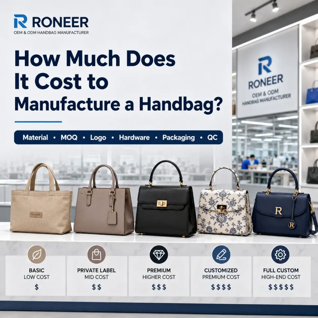 how much does it cost to manufacture a handbag