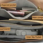 L1017 custom handbag main compartments and inner slip pocket